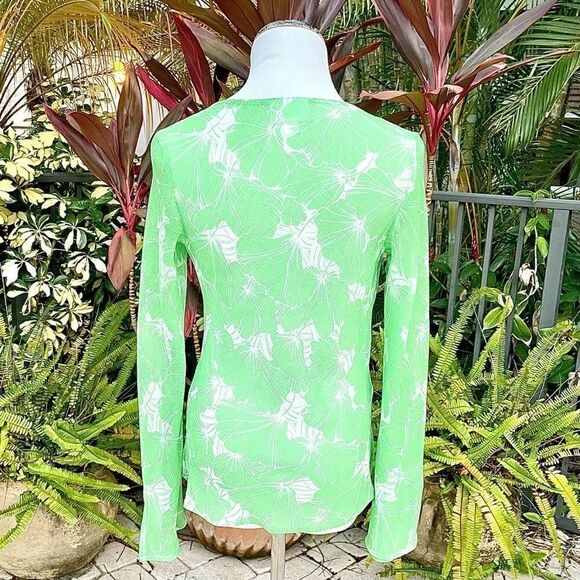 Loft Palm/Hibiscus Long Sleeve Blouse - Picture 5 of 8